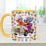 We'll Be Friends 'Til We're Old And Senile - Personalized Bestie Accent Mug