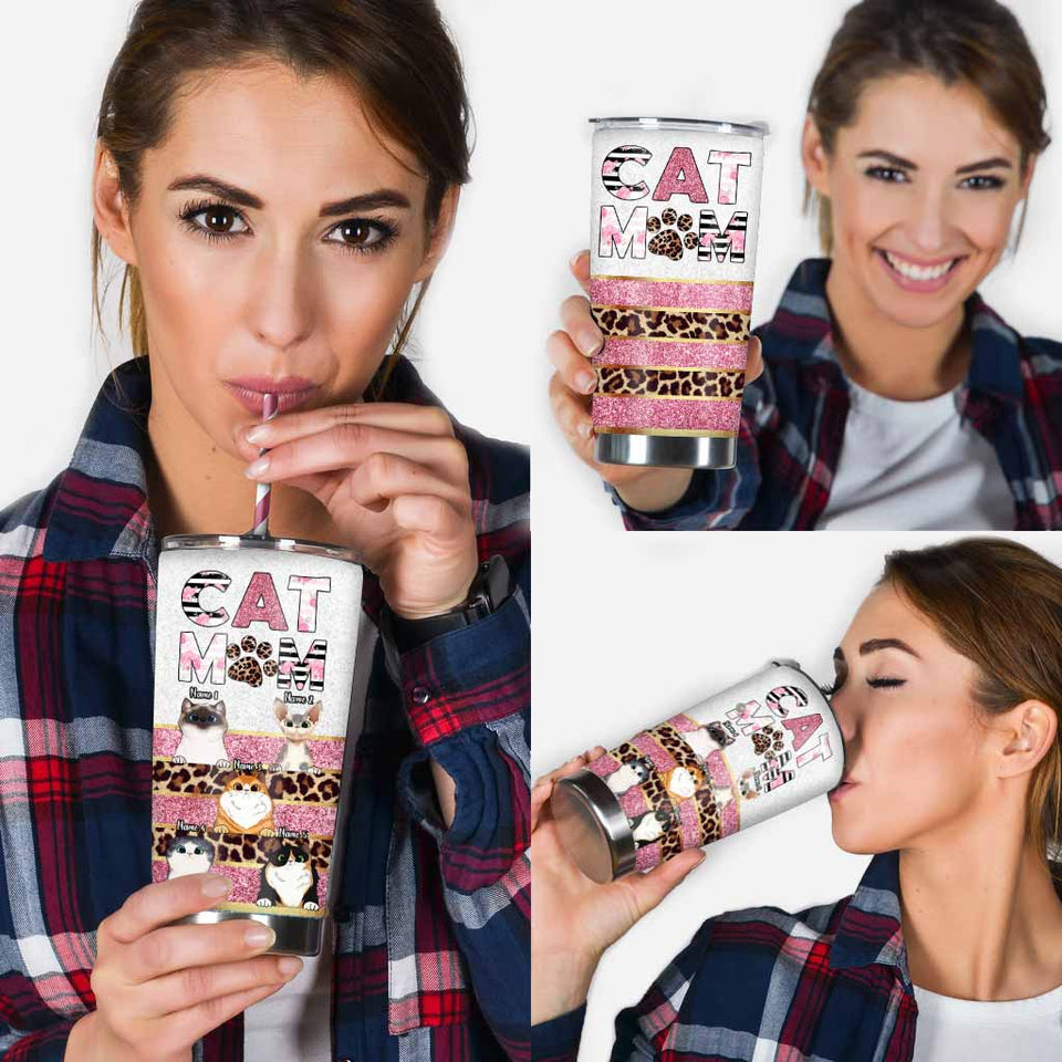 Cat Mom - Personalized Tumbler
