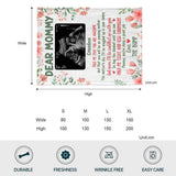 Dear Mommy The Bump's Photo - Personalized Mother's Day Mother Blanket