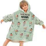 I Love Being Grandma Sunflower - Personalized Mother's Day Grandma Blanket Hoodie