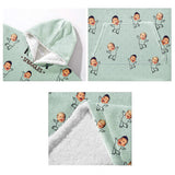 I Love Being Grandma Sunflower - Personalized Mother's Day Grandma Blanket Hoodie