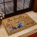 Eventually He Just Hasn't Asked Yet - Personalized Couple Doormat