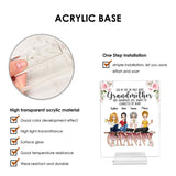 Grandmother And Grandkids - Personalized Mother's Day Grandma Transparent Acrylic Plaque