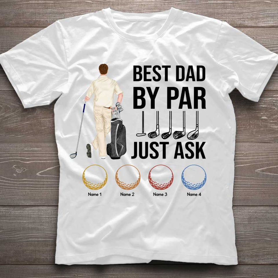 Best Dad By Par - Personalized Father's Day Golf T-shirt and Hoodie