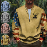 Love Hunting - Personalized Hunting Men Zip-Up Sweatshirt