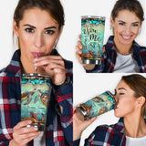 Colorful Turtle Couple - Personalized Turtle Tumbler
