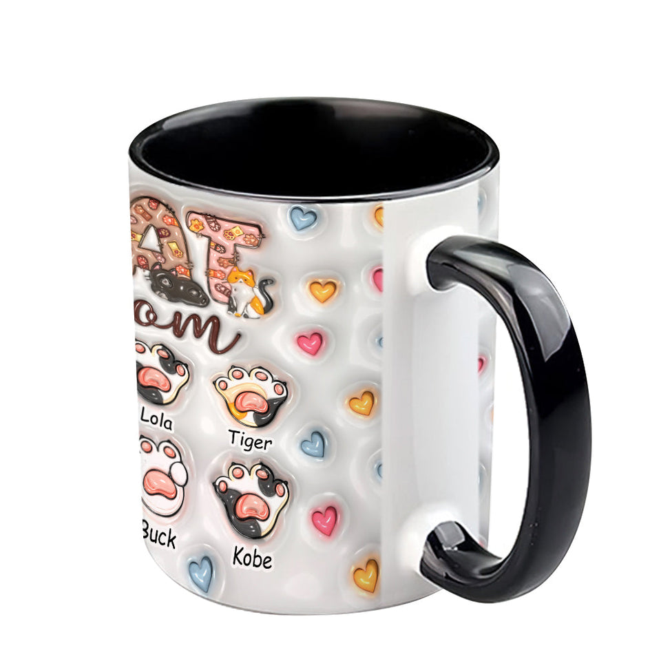Cat Mom - Personalized Cat Accent Mug