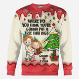 Bend Over And I Will Show You - Personalized Couple All Over Shirt