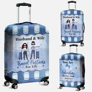 You Are My Adventure - Personalized Couple Luggage Cover