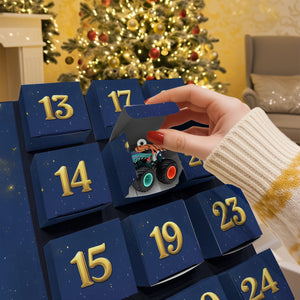 Monster Crusher - Personalized Kid Folded Advent Calendar With Ornaments