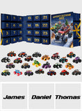 Monster Crusher - Personalized Kid Folded Advent Calendar With Ornaments