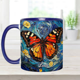 Dreamy Butterfly - Personalized Butterfly Accent Mug