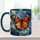 Dreamy Butterfly - Personalized Butterfly Accent Mug