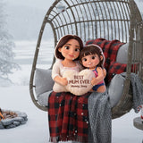Best Mom Ever - Personalized Mother Faux Fur Shaped Pillow