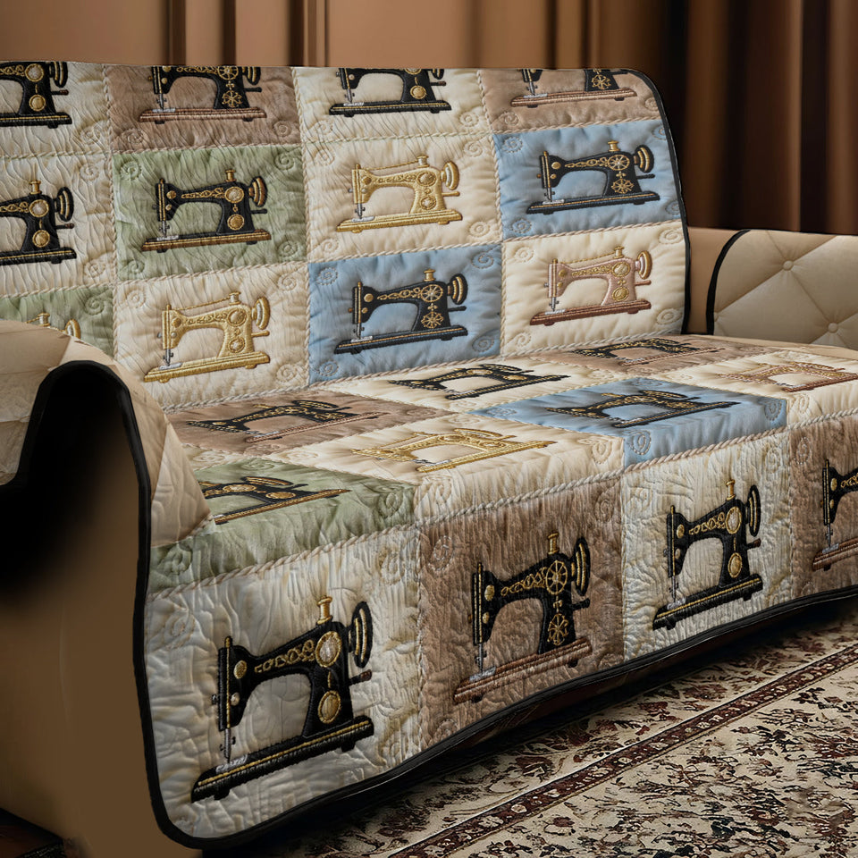 Love Sewing - Personalized Sewing Quilted Sofa/Couch Cover