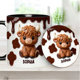 Love Highland Cows - Personalized Highland Cow Accent Mug & Coaster