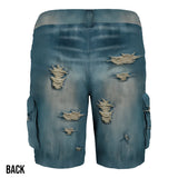 Distressed Hunting Gift - Personalized Hunting Cargo Shorts With Belt