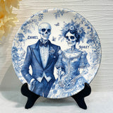 Jusqu'à ce que la mort nous sépare - Assiette ronde en céramique personnalisée pour couple