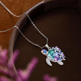 Nana Turtle Gift For Mom Grandma - Personalized Grandma Shaped Metal Pendant Necklace