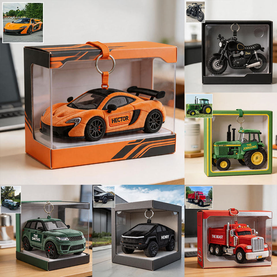 Custom Any Photo, Any Object - Personalized Car Lover Plush Keychain