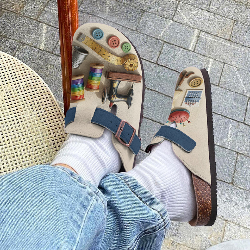 Go Away, I'm Sewing - Personalized Sewing Clogs With Arch Support