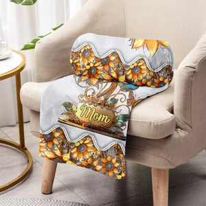 My Sunflower Garden Gift For Mom, Grandma - Personalized Mother Blanket