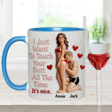 Custom From Any Photo - Personalized Spicy Couple Set Accent Mug with Acrylic Stirrers