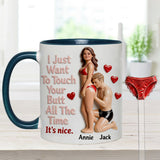 Custom From Any Photo - Personalized Spicy Couple Set Accent Mug with Acrylic Stirrers