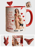 Custom From Any Photo - Personalized Spicy Couple Set Accent Mug with Acrylic Stirrers