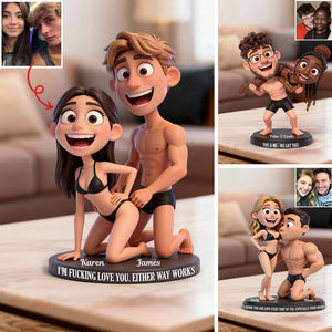 Naughty Couple - Personalized Couple Custom Shaped Acrylic Plaque