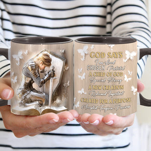 Dieu dit que je suis un guerrier - Mug chrétien personnalisé