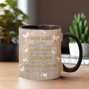 Dieu dit que je suis un guerrier - Mug chrétien personnalisé