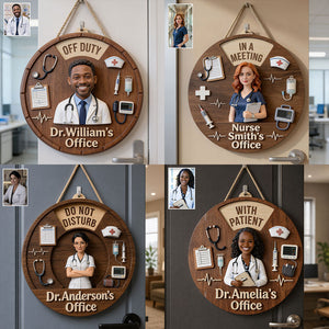 Ready To Care - Personalized Nurse Spinner Sign Custom Shape