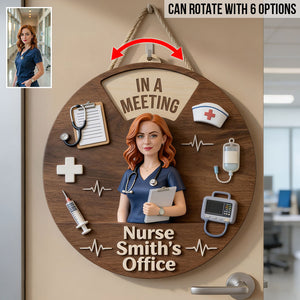 Ready To Care - Personalized Nurse Spinner Sign Custom Shape