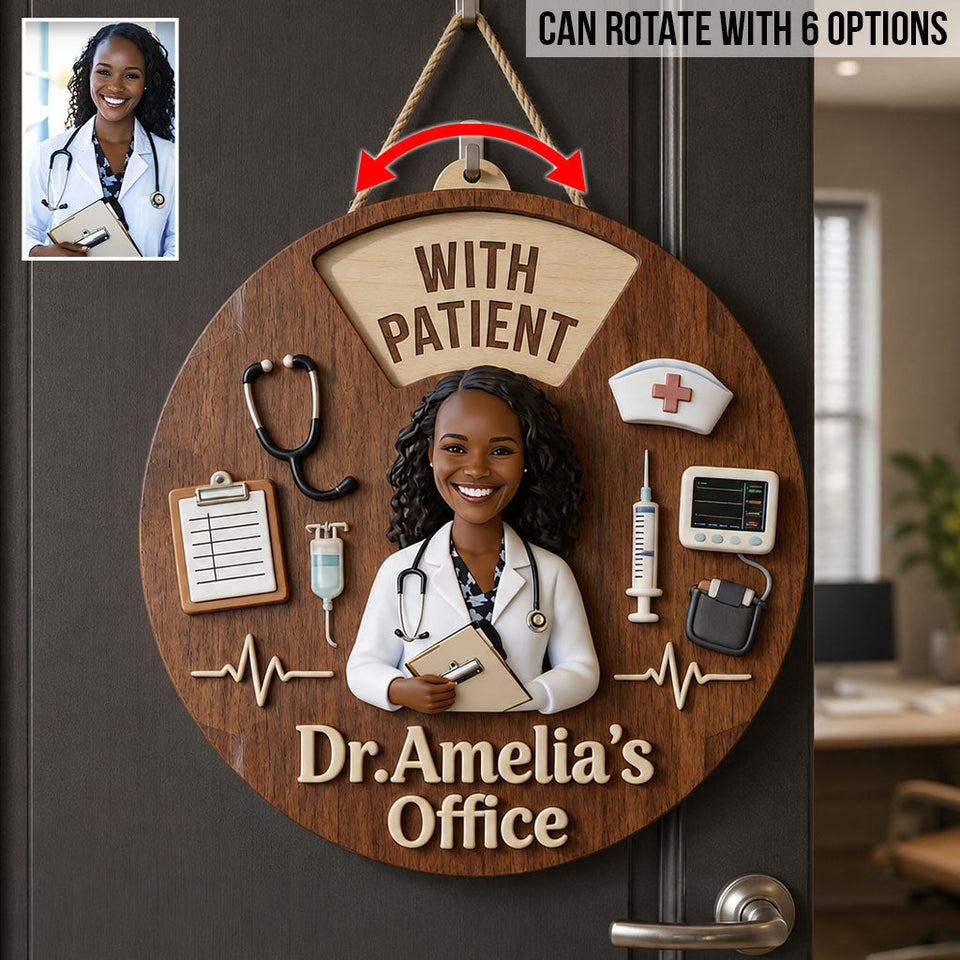 Ready To Care - Personalized Nurse Spinner Sign Custom Shape