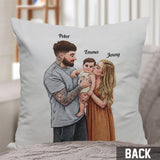 Upload Family Photo - Personalized Family Throw Pillow