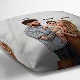 Upload Family Photo - Personalized Family Throw Pillow