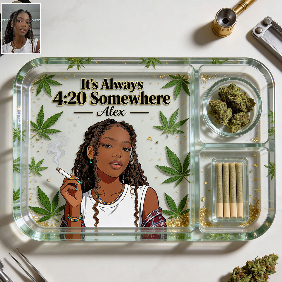 Custom Rolling Tray From Any Photo - Personalized Weed Catch-All Tray