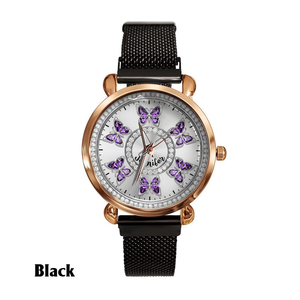 Love Butterflies - Personalized Butterfly Women Hand Watch