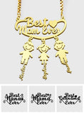 Best Mom Ever - Personalized Mother Necklace with Charms