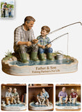 Fishing Partners For Life - Personalized Fishing Custom Shaped Acrylic Plaque