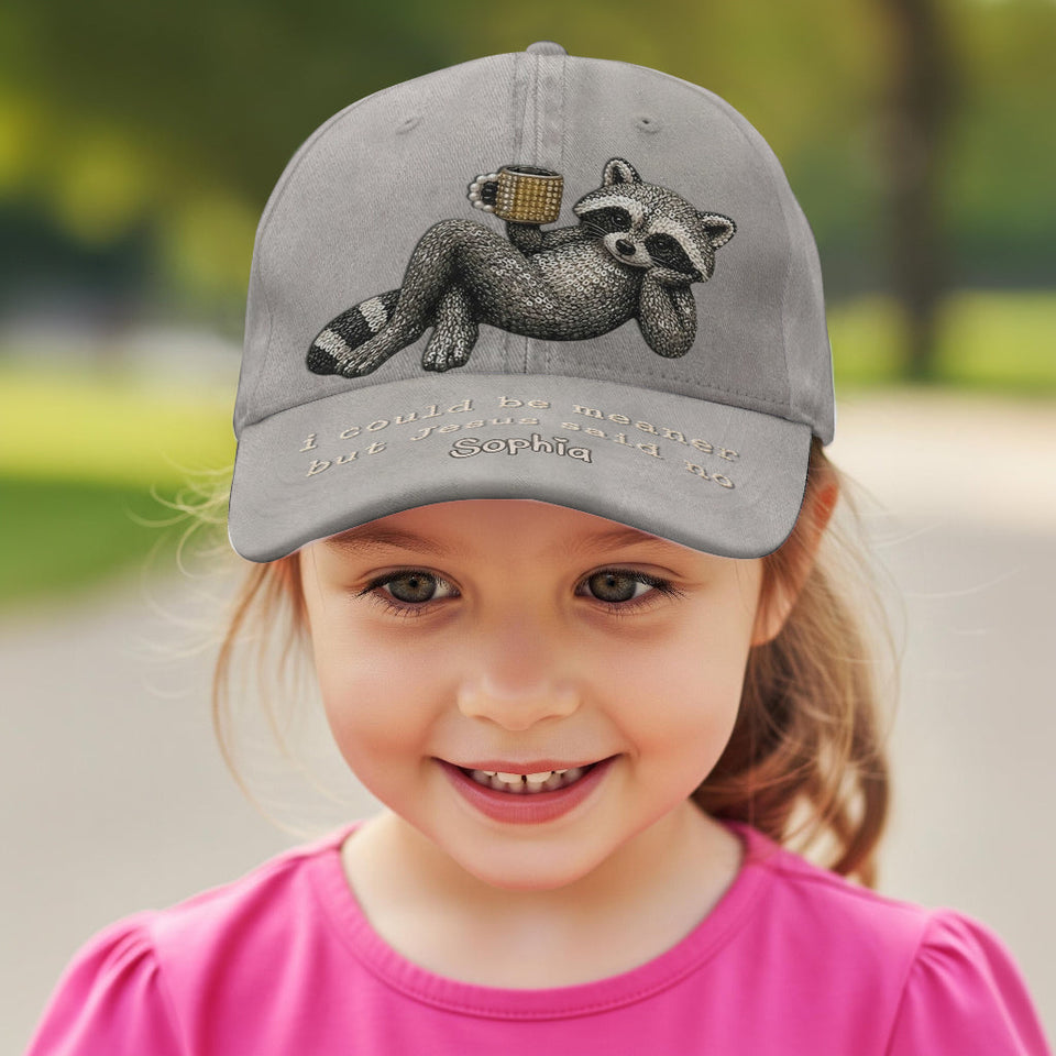 Funny Sarcastic Gift For Christians - Personalized Raccoon Classic Cap