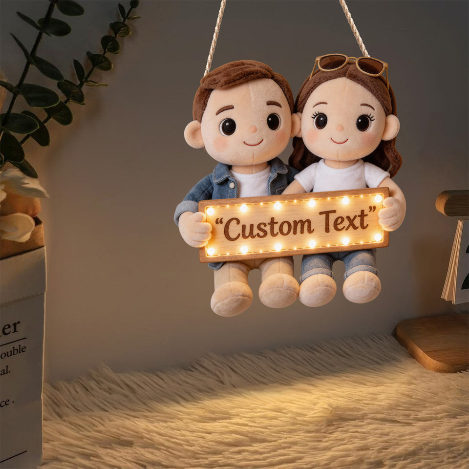 You & Me We Got This - Personalized Couple LED Light Acrylic Sign