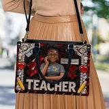 Custom Any Photo Gift For Teacher/Educator - Personalized Teacher Leather Handbag