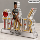 Custom Any Title Gift For Teacher/Educator - Personalized Teacher Custom Shaped Acrylic Plaque