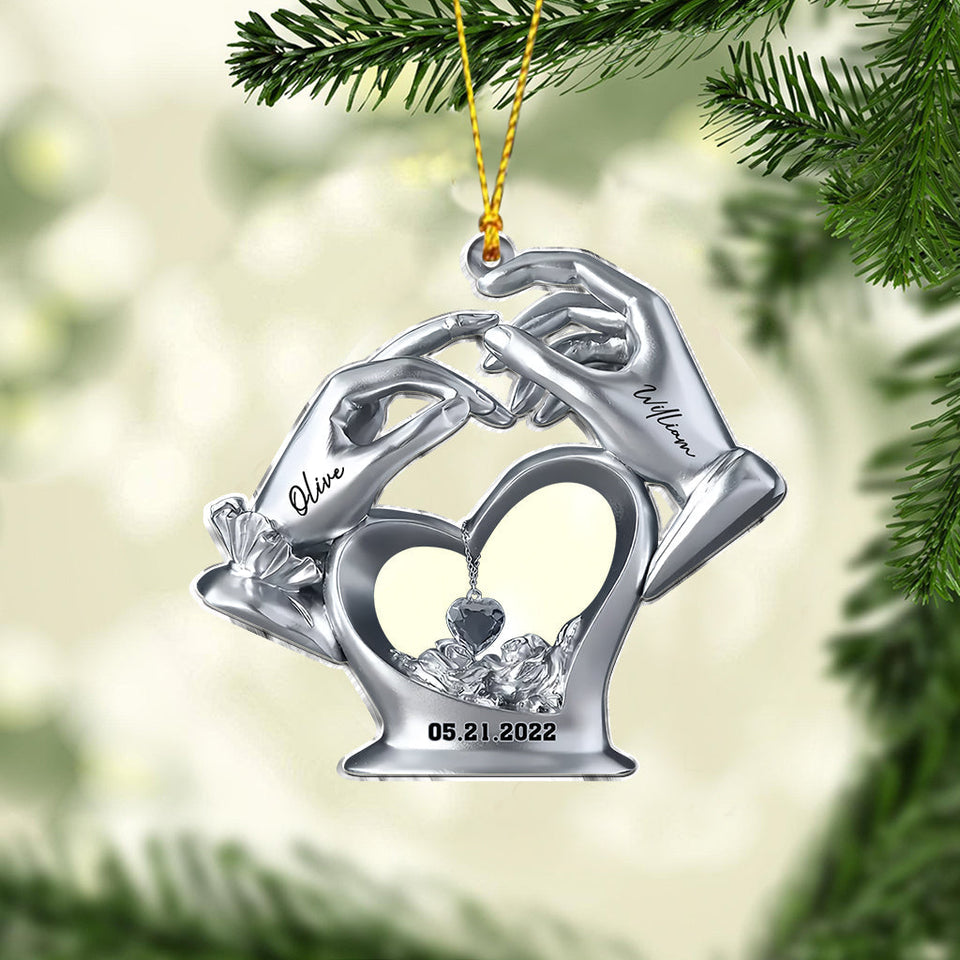 Anniversary Gifts For Couple - Personalized Couple Ornament