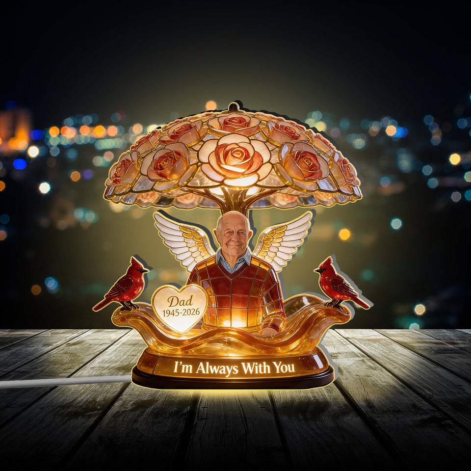 Custom Any Photo Light This When You Miss Me - Personalized Memorial Acrylic LED Night Light