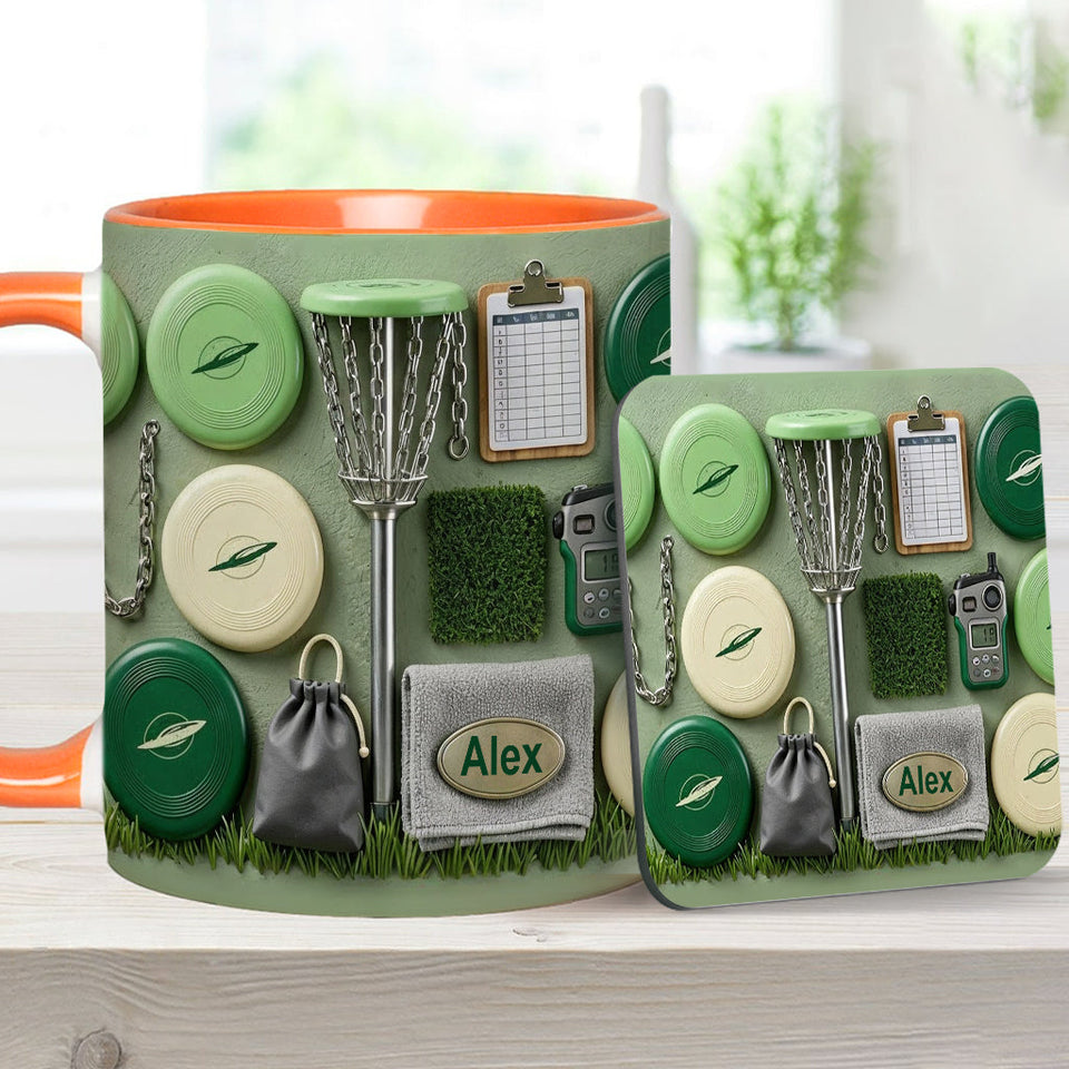 Love Disc Golf - Personalized Disc Golf Accent Mug & Coaster