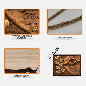 Family A Whole Lot Of Love - Personalized Family Custom Shaped Wood Sign