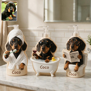 Bathroom Set - Personalized Dog Pump Dispenser